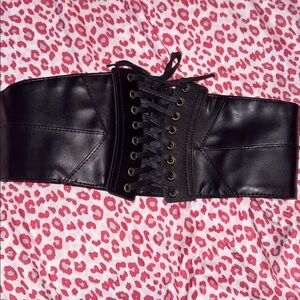 Black corset belt
